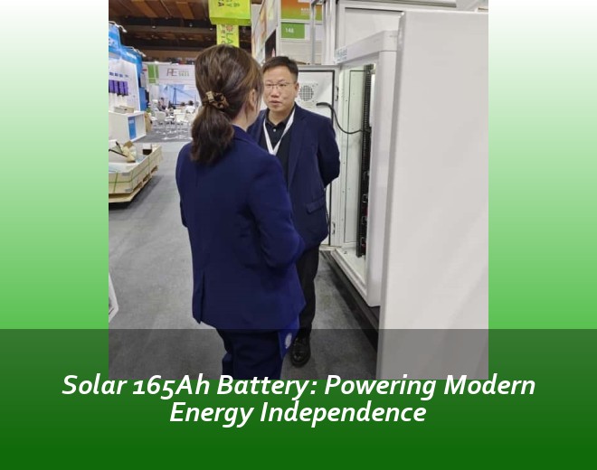 Solar 165Ah Battery: Powering Modern Energy Independence